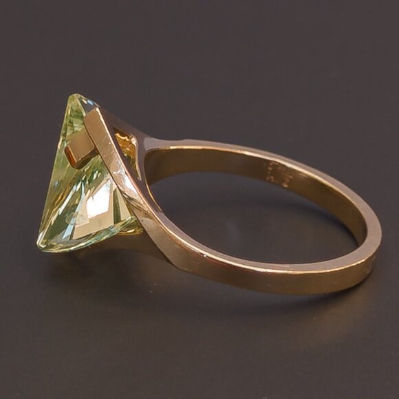 Neon-Lens Spinel Ring | 14 k Gold | Strellman's, c. 1960s - Picture 6 of 14